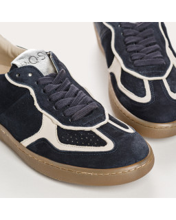 Sneakers for women with velvet leather laces and smooth leather