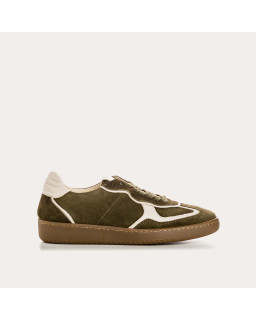 Sneakers for women with velvet leather laces and smooth leather