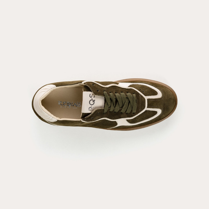 Sneakers for women with velvet leather laces and smooth leather