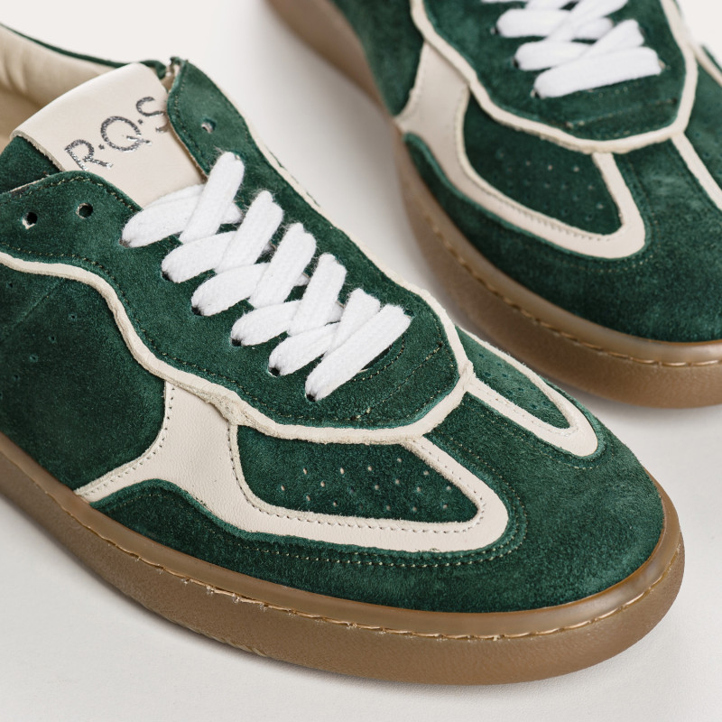 Sneakers for women with velvet leather laces and smooth leather