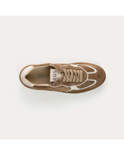 Sneakers for women with velvet leather laces and smooth leather