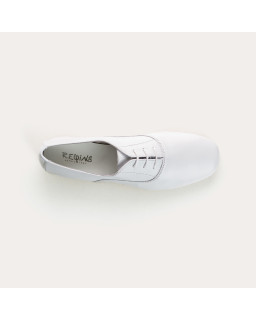 Derbies cuir femme plates avec lacets ton sur ton