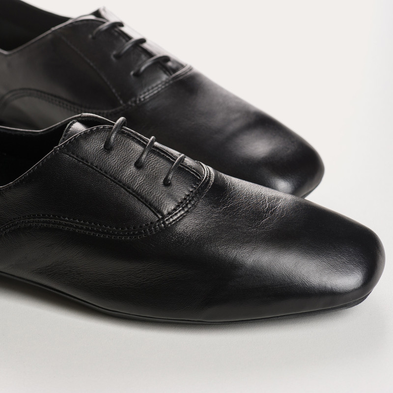 Deck leather flat woman with laces tone on tone