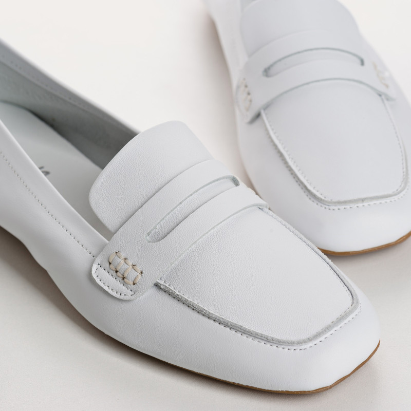 Hema college moccasins with square toe leather