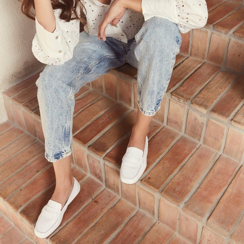 Mocassins collège HEMA à bout carré en cuir