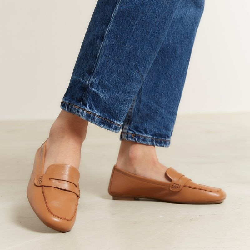 Mocassins collège HEMA à bout carré en cuir