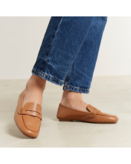 Mocassins collège HEMA à bout carré en cuir