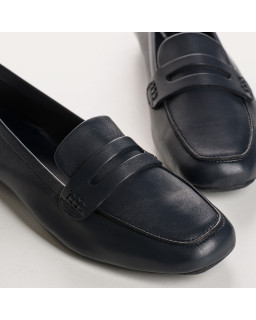 Hema college moccasins with square toe leather