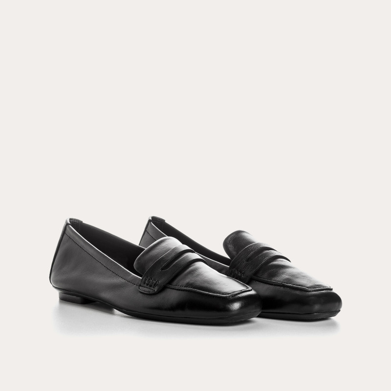 Hema college moccasins with square toe leather