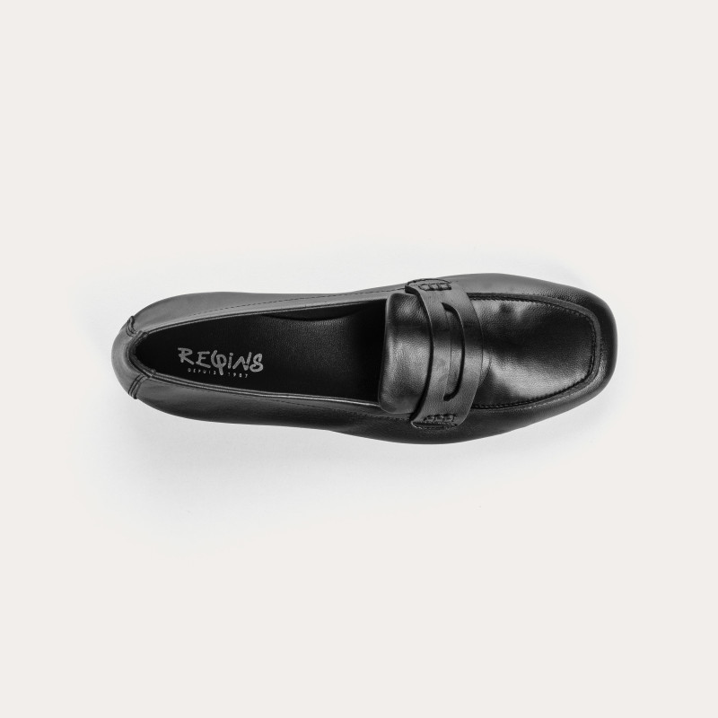 Hema college moccasins with square toe leather