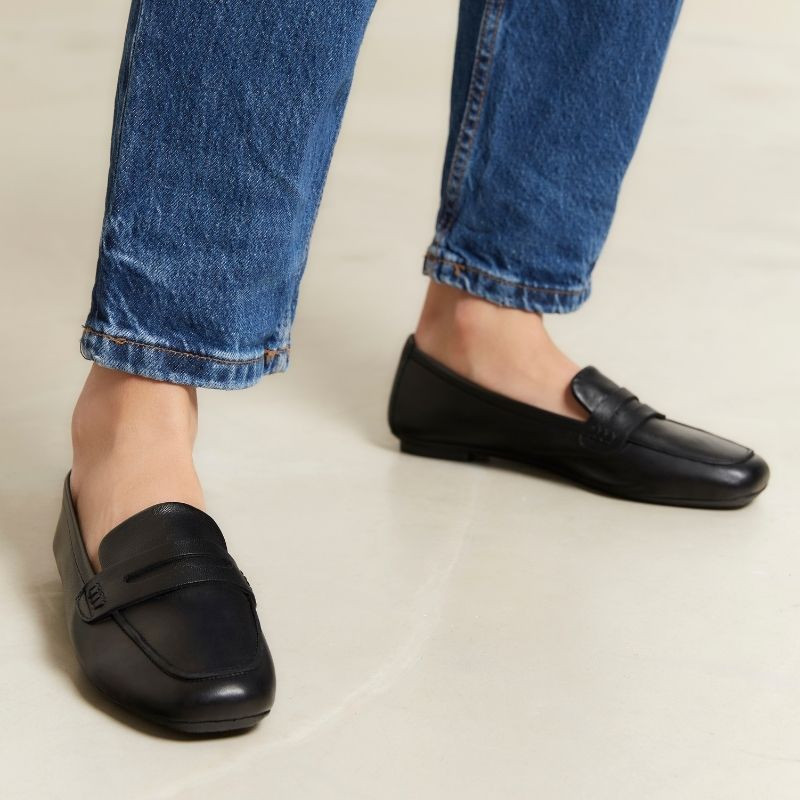 Mocassins collège HEMA à bout carré en cuir