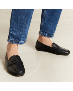Hema college moccasins with square toe leather