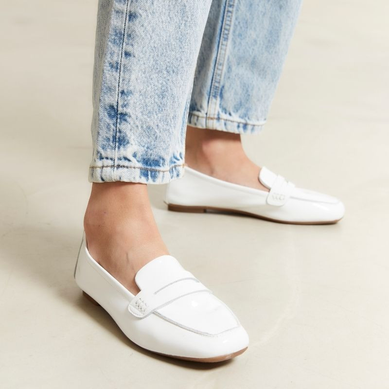 Mocassins Hema pour femme en cuir vernis CC : style et caractère | Reqins