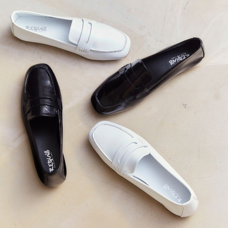 Mocassins Hema pour femme en cuir vernis CC : style et caractère | Reqins