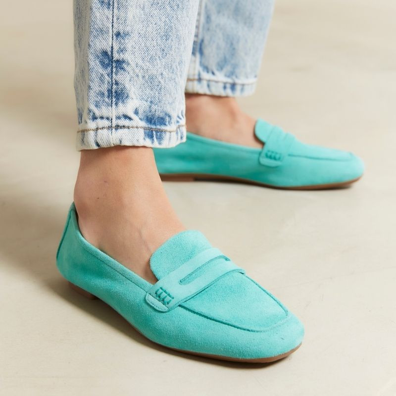 Mocassins Hema cuir velours CC Femme : style et modernité | Reqins
