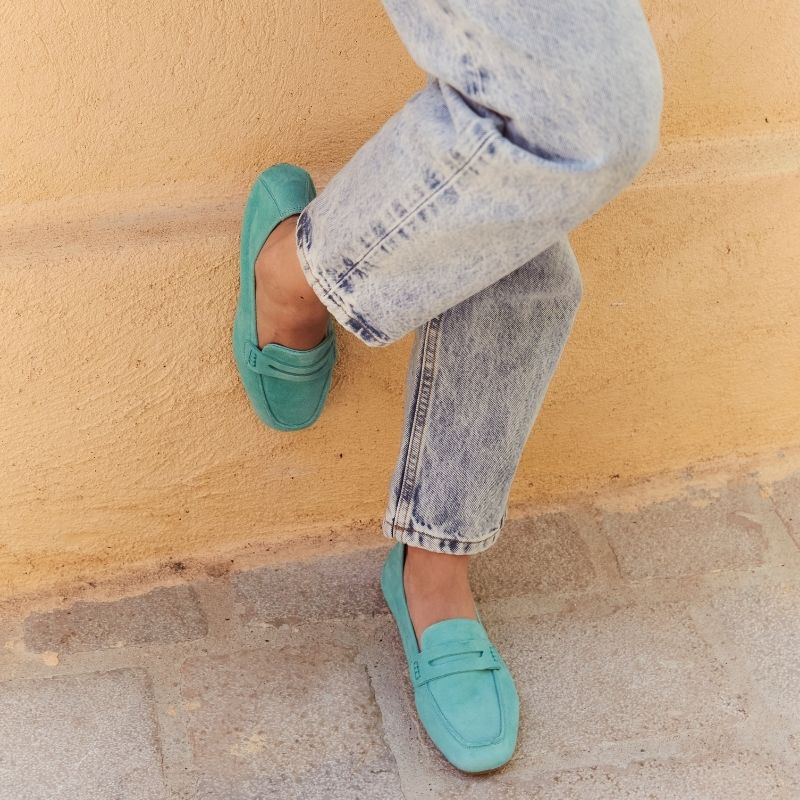 Mocassins Hema cuir velours CC Femme : style et modernité | Reqins