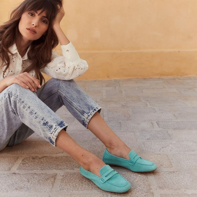 Mocassins Hema cuir velours CC Femme : style et modernité | Reqins