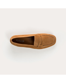 COLLAGE MOCASSINS SQUARE TOP OF VELVET LEATHER