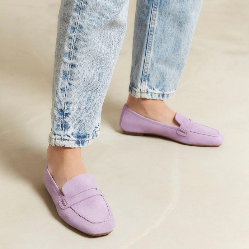 Mocassins Hema cuir velours CC Femme : style et modernité | Reqins