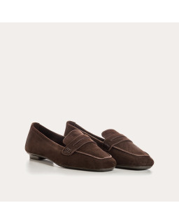 COLLAGE MOCASSINS SQUARE TOP OF VELVET LEATHER