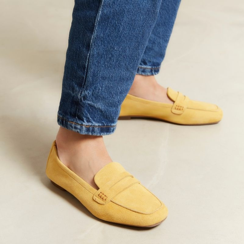 Mocassins Hema cuir velours CC Femme : style et modernité | Reqins