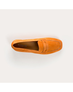 COLLAGE MOCASSINS SQUARE TOP OF VELVET LEATHER