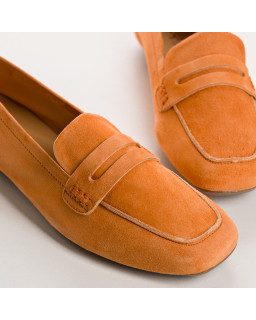 COLLAGE MOCASSINS SQUARE TOP OF VELVET LEATHER