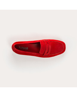 COLLAGE MOCASSINS SQUARE TOP OF VELVET LEATHER