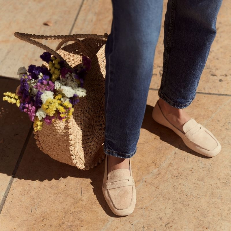 Mocassins Hema cuir velours CC Femme : style et modernité | Reqins