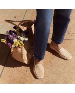 Mocassins Hema cuir velours CC Femme : style et modernité | Reqins