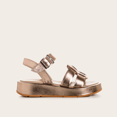 Sandales Wendy en cuir métallisé | Élégance & confort estival – Reqins