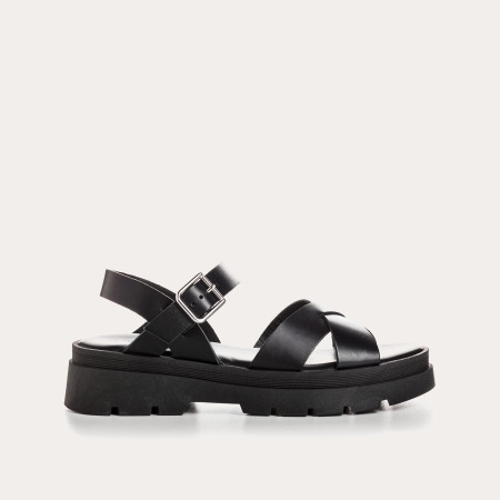 Sandales LOUISA - chaussures femme semelle chunky cuir | REQINS