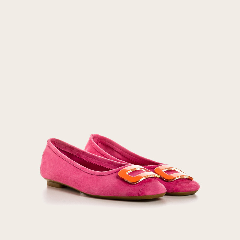 Ballerines Halmane en cuir velours | Reqins