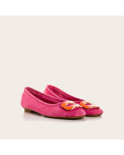 Ballerines Halmane en cuir velours | Reqins
