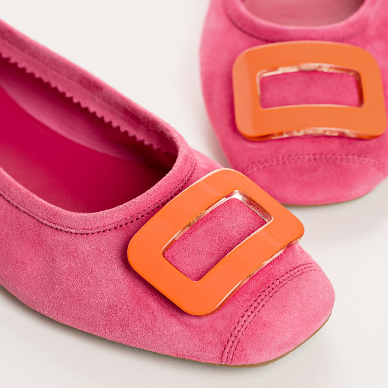 Ballerines Halmane en cuir velours | Reqins