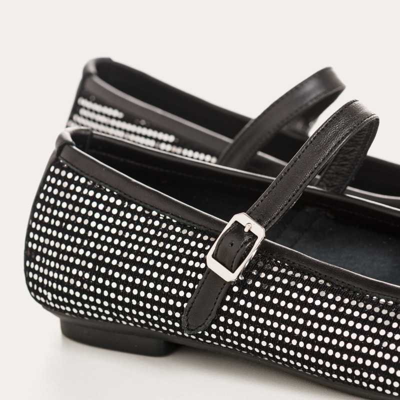 Babies à strass noires | Élégance et brillance signées Reqins