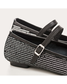 Babies à strass noires | Élégance et brillance signées Reqins