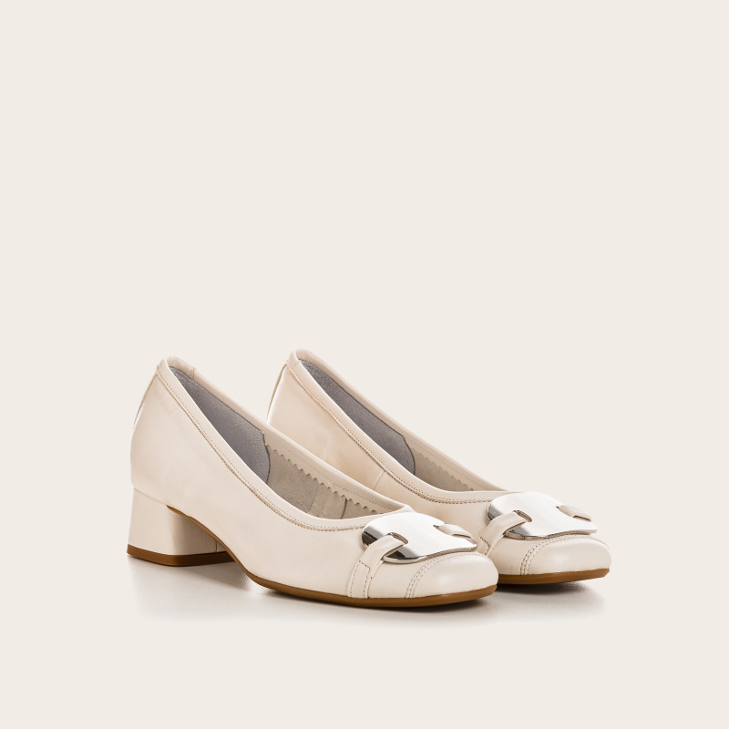 Ballerines à talons Klarissa en cuir – Élégance & confort | Reqins