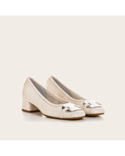 Klarissa Leather Heel Ballerinas - Elegance & Comfort | Reqins