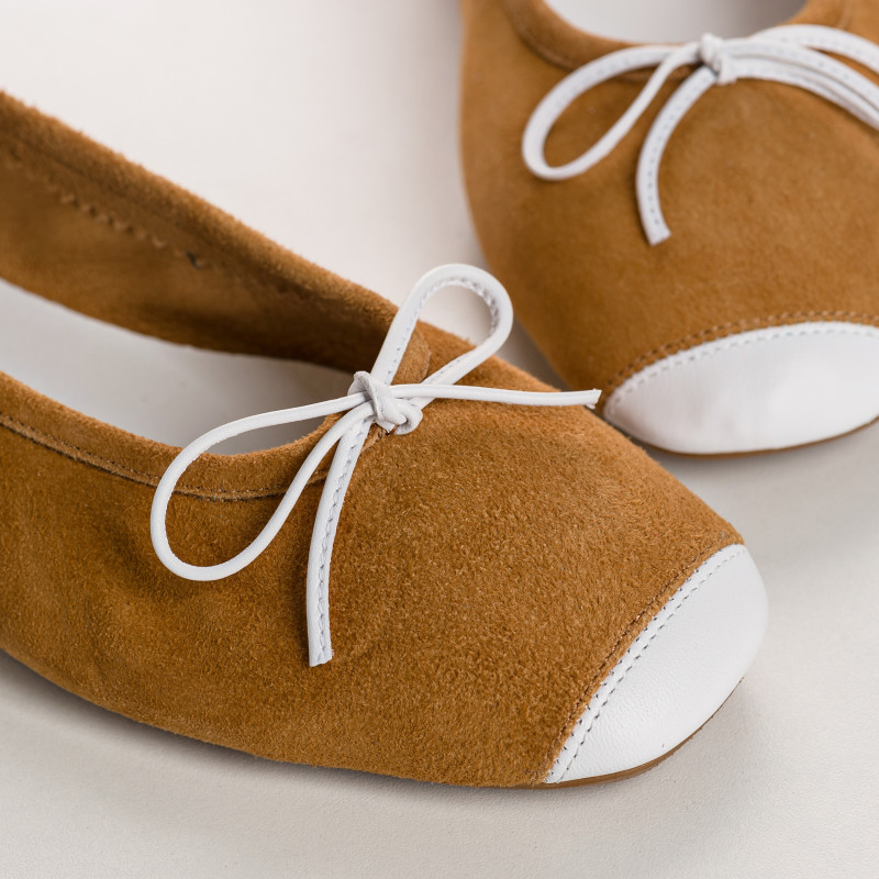 Ballerinas Women's Bi-Material Leather - Model Harmony | Reqins