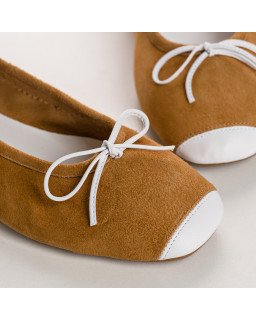 Ballerinas Women's Bi-Material Leather - Model Harmony | Reqins