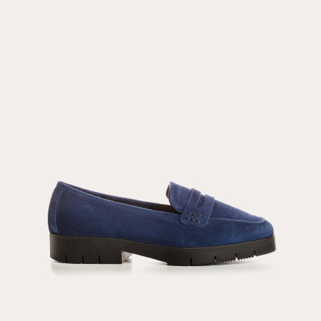 Moccasins Mariella - Women's Velvet Leather Shoes | Reqins