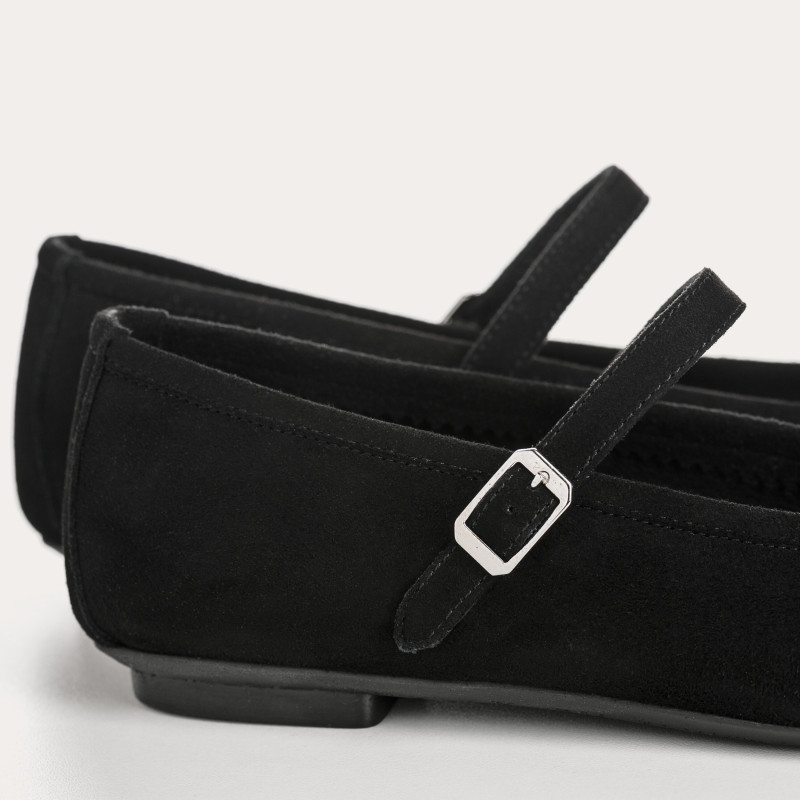 Ballerines femme en cuir velours – Modèle Honor | Reqins