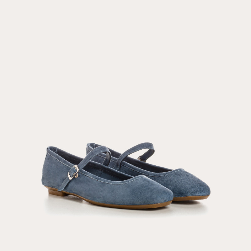 Ballerines femme en cuir velours – Modèle Honor | Reqins