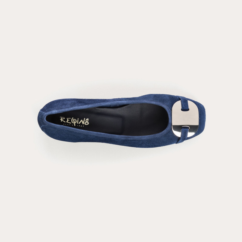 Ballerines à talons Klarissa Cuir Velours | Reqins