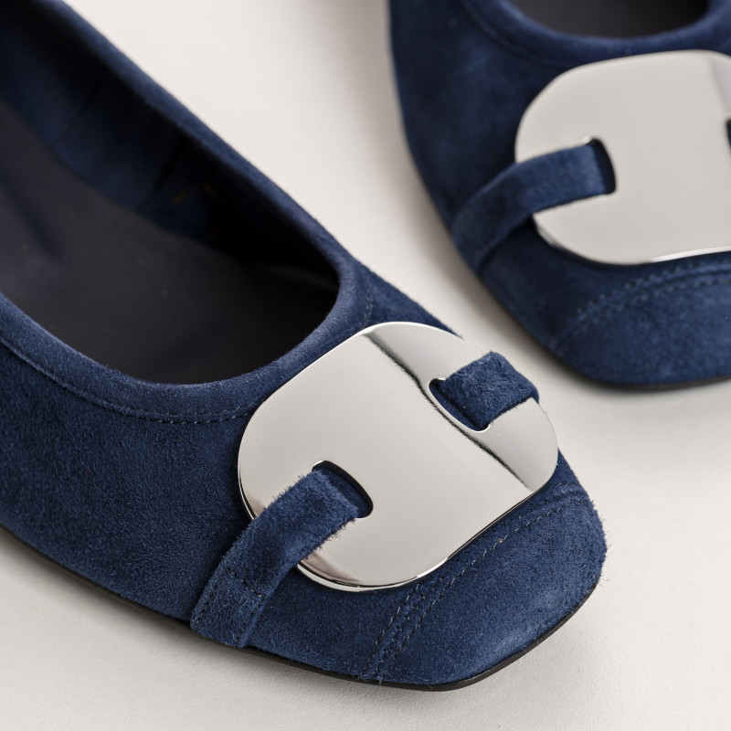 Ballerines à talons Klarissa Cuir Velours | Reqins