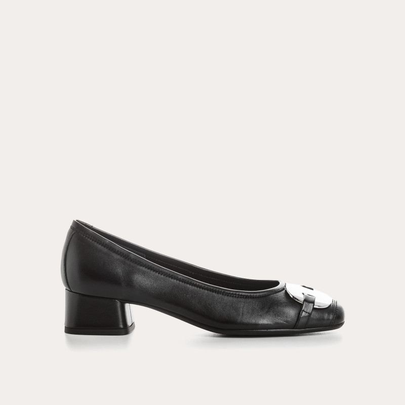 Klarissa Leather Heel Ballerinas - Elegance & Comfort | Reqins
