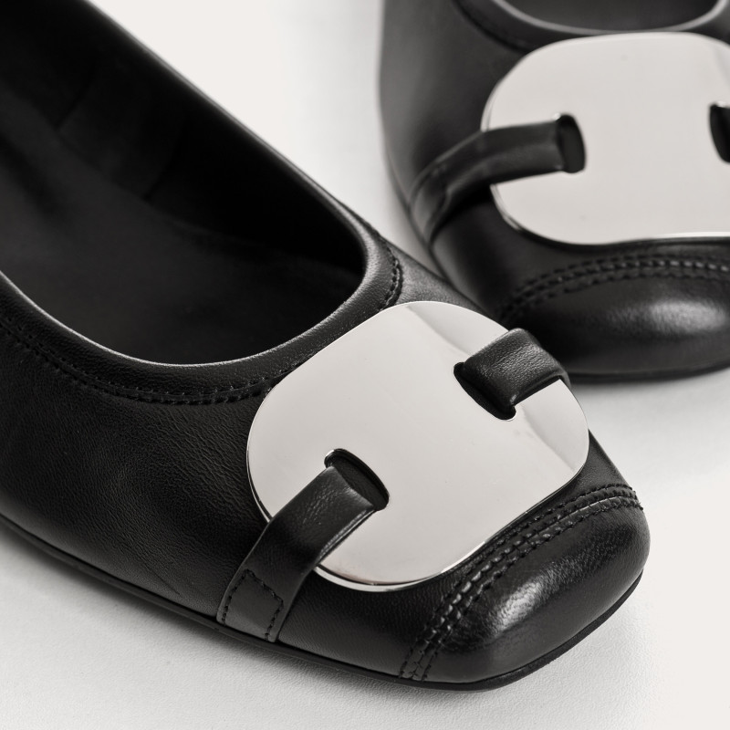 Klarissa Leather Heel Ballerinas - Elegance & Comfort | Reqins