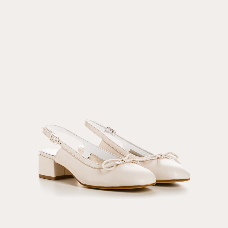 Ballerines Reese en cuir | Élégance et confort avec bride slingback – Reqins