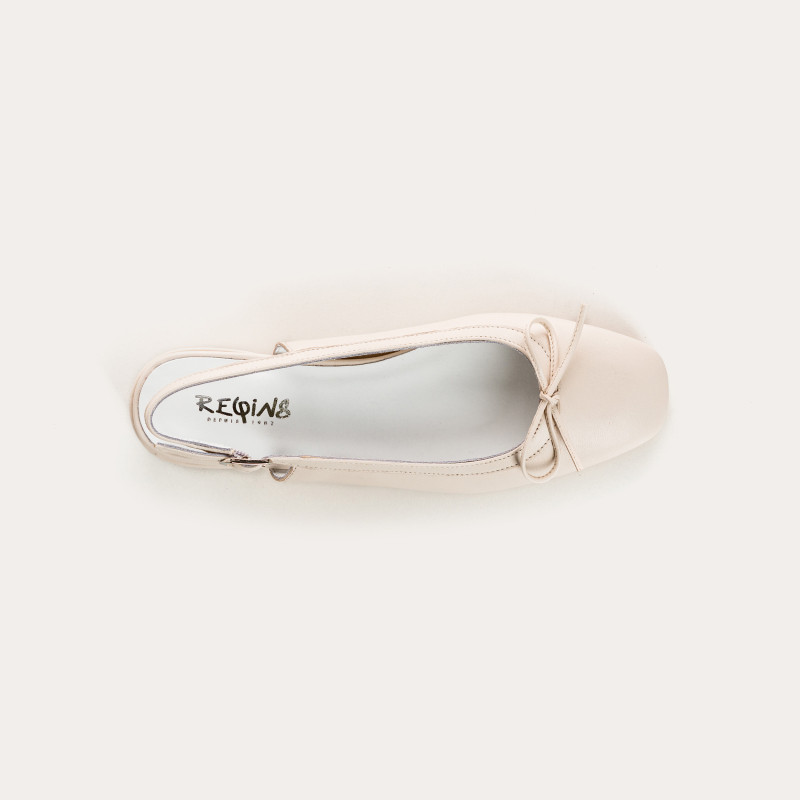 Ballerinas Reese leather | Elegance and Comfort with Slingback Bride - Reqins